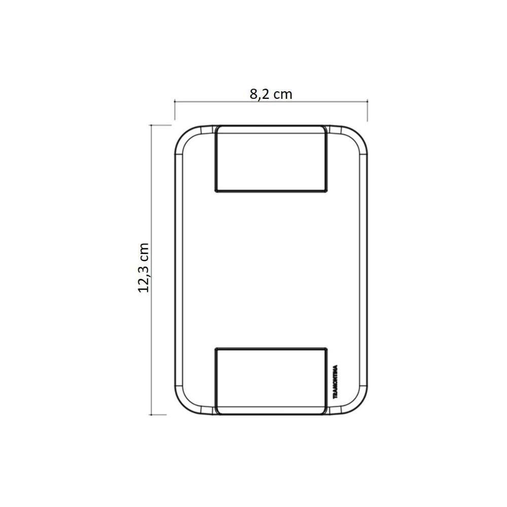 Placa 1 Posto Horizontal 4x2 Tramontina Tablet Branca 120 Unidades - 2
