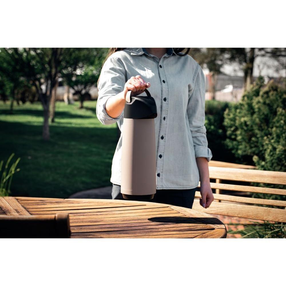 Garrafa Térmica Tramontina Exata Em Plástico Bege Com Ampola De Vidro 1,8 L - 3