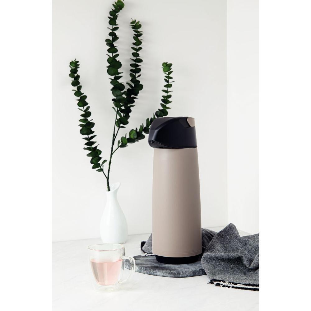 Garrafa Térmica Tramontina Exata Em Plástico Bege Com Ampola De Vidro 1,8 L - 9