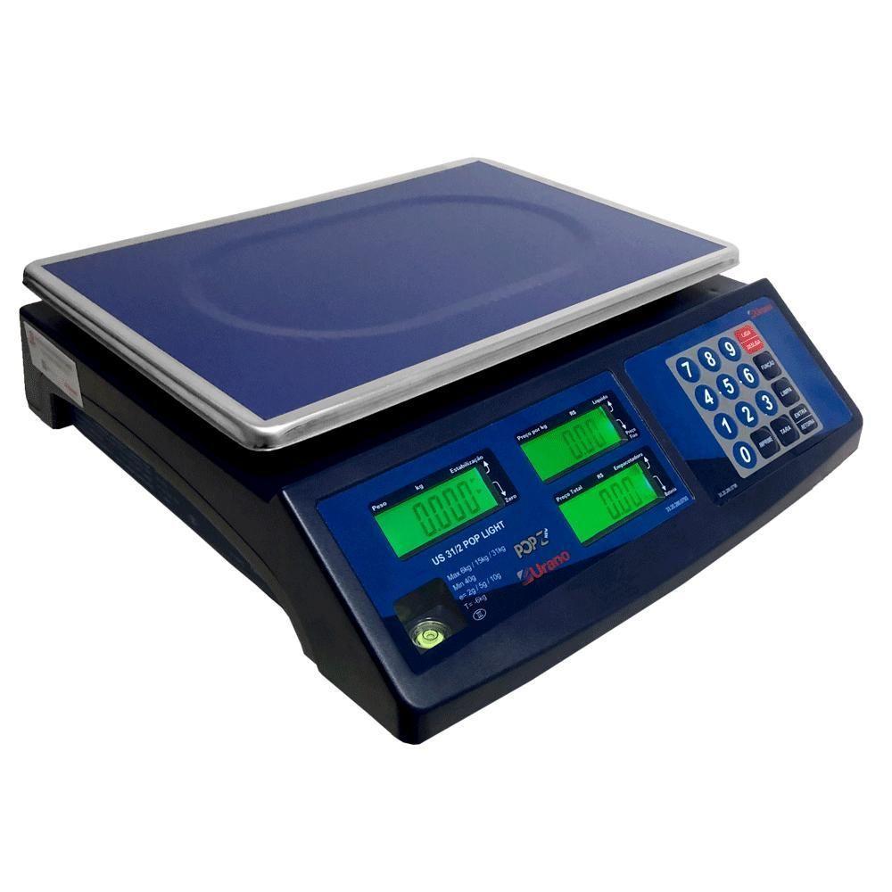 Balança Digital Us 31/2 Pop-z New Light Com Serial E Bateria 31kg Bivolt - Urano Bivolt - 1