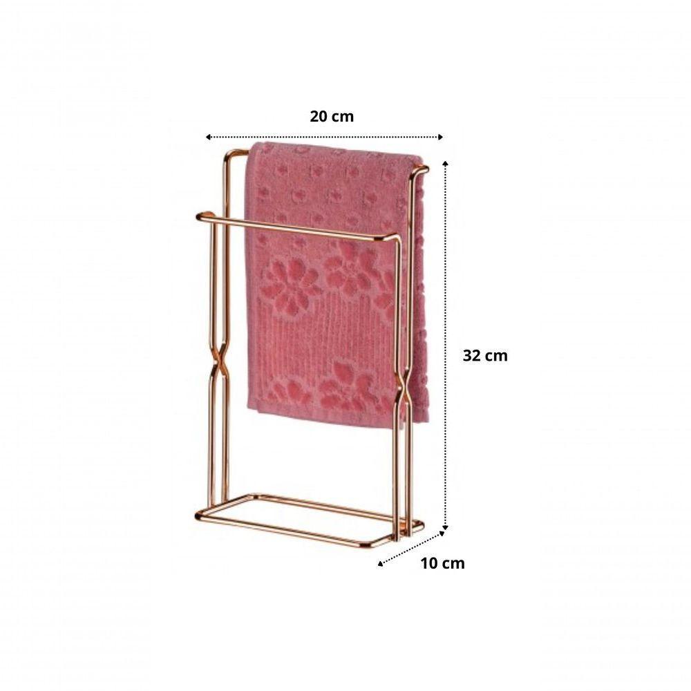 Porta Toalha Banheiro Rosto Mãos Bancada Rose Gold Future 1171rg - 2