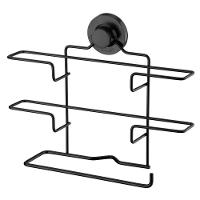 Porta Papel Toalha Alumínio Pvc Preto Fosco Future Fixação Por Ventosa 4018pt - 1