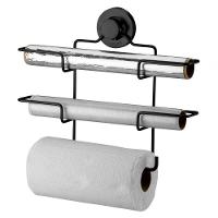 Porta Papel Toalha Alumínio Pvc Preto Fosco Future Fixação Por Ventosa 4018pt - 2