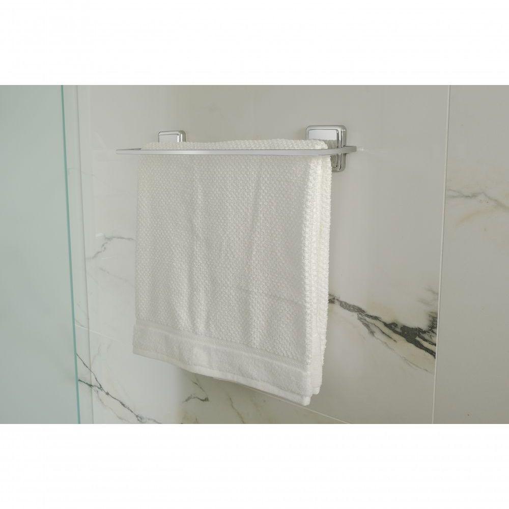 Toalheiro Duplo Fixação Por Adesivo Norbond Porta Toalha Banho 45 Cm Future 184 - 4