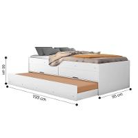 Bicama Solteiro São Francisco Branco Com Colchão - 3