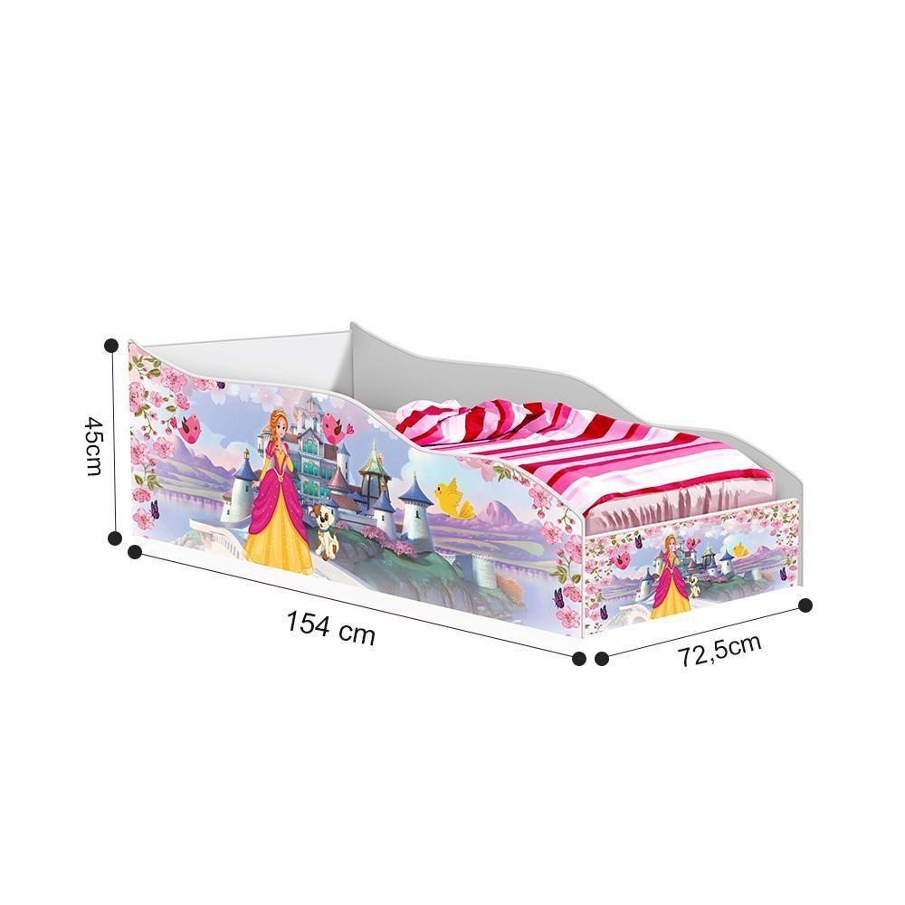 Cama Carro Menina Infantil Castelo Cachorro Com Colchão - 2