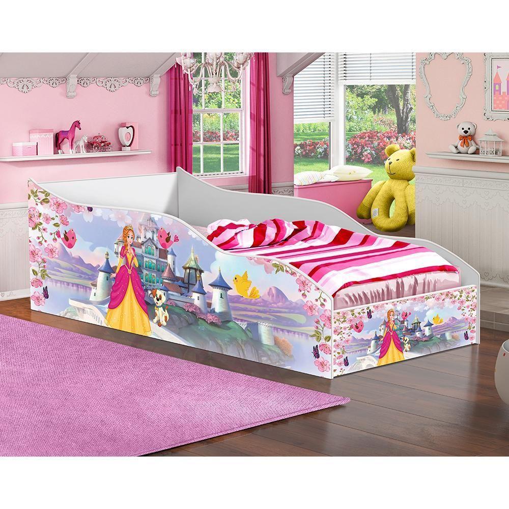Cama Carro Menina Infantil Castelo Cachorro Com Colchão - 3