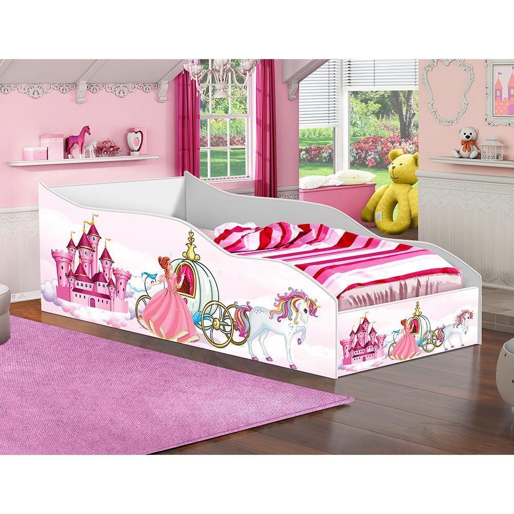 Cama Carro Solteiro Carruagem Unicórnio Com Colchão - 3