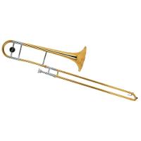 Trombone De Vara Tb 200v Laqueado Dourado Com Case New York - 1