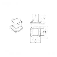 Acabamento Registro Quadrado Preto Fosco Encaixe Padrao Deca Docol Meber - 4