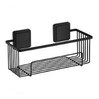 Suporte Para Shampoo Preto Fosco Fixação Por Adesivo Norbond Prateleira Banheiro Future 180pt - 1