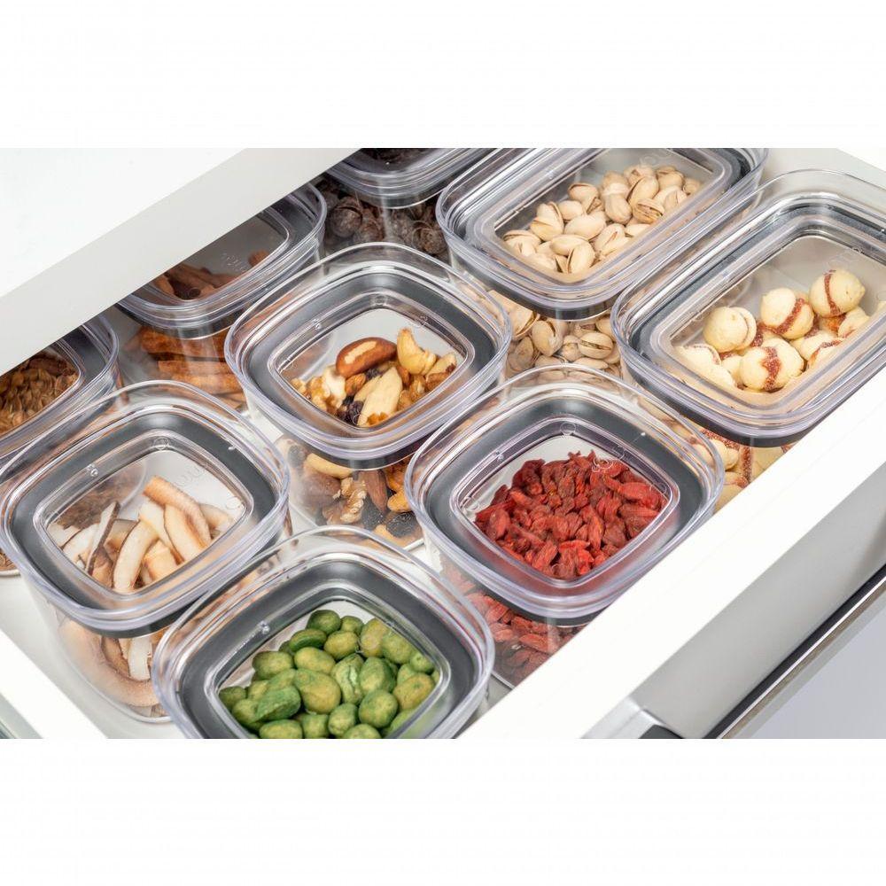 Pote Hermético 0,45 L Block Com Tampa Ob100bcf Ou Otima Vedação - 2