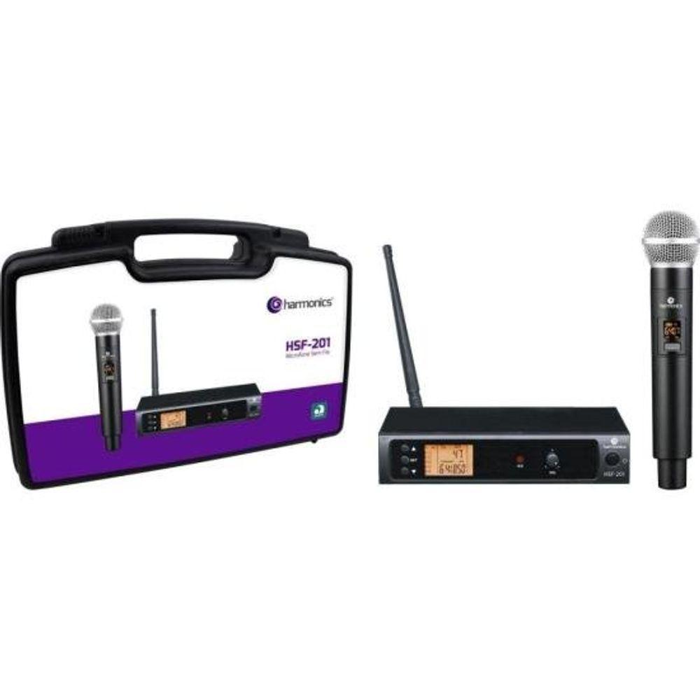 Microfone Sem Fio Uhf Harmonics Hsf200-1 - 1