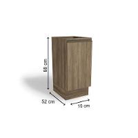 Nicho para Cozinha Maxxi G741 c/ Tampo 40cm Nogal/Preto - Kappesberg - 5