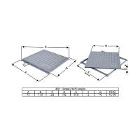 Tampa Tampão Chão Alumínio Fundido Quadrado Simples 70x70cm - 2