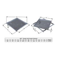 Tampa Tampão Chão Alumínio Fundido Simples Rebaixado 30x30cm - 2