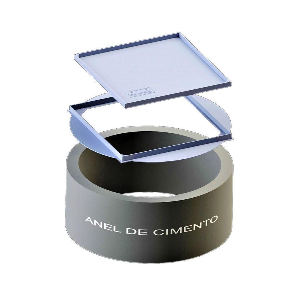 Tampa Tampão De Chão Simples Rebaixado Aro Circular 50x50cm - 3