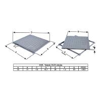 Tampa Tampão Chão Alumínio Fundido Quadrado Simples 30x30cm - 2