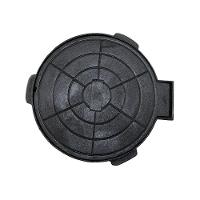 Tampa Tampão De Chão Passagem Articulado Ferro Fundido 32cm - 1