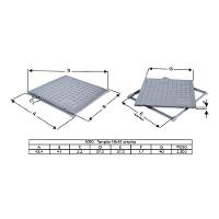 Tampa Tampão Chão Alumínio Fundido Quadrado Simples 40x40cm - 2