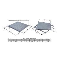 Tampa Tampão Chão Alumínio Fundido Quadrado Simples 50x50cm - 2