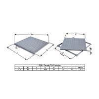 Tampa Tampão Chão Alumínio Fundido Quadrado Simples 25x25cm - 2