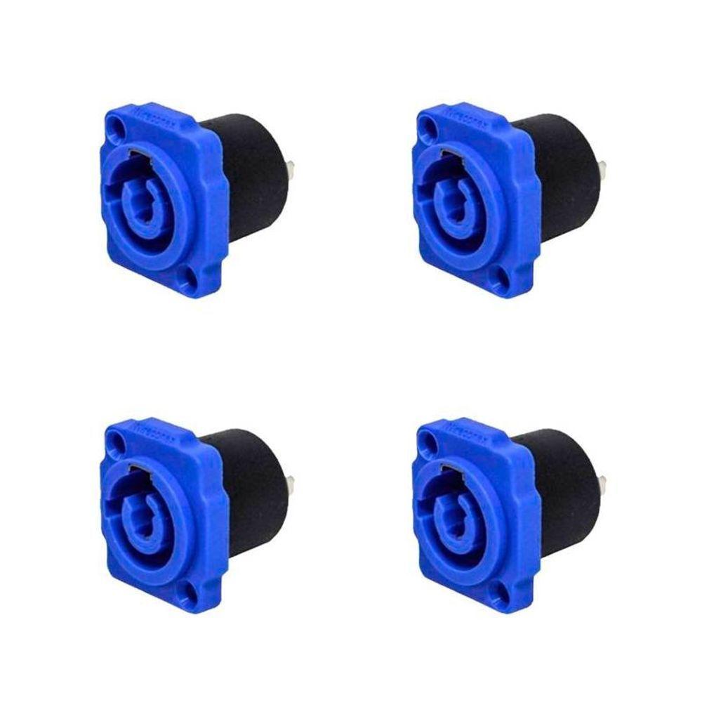 Kit Conectores De Ac-in De Painel Wc 1823 In P Bl Pbl (4un) Wireconex Azul - Pç - 4 - 1