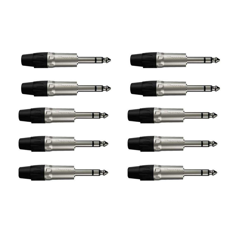 Kit Conector Plug P10 Stereo Wc 1123 (10un) Wireconex - 1