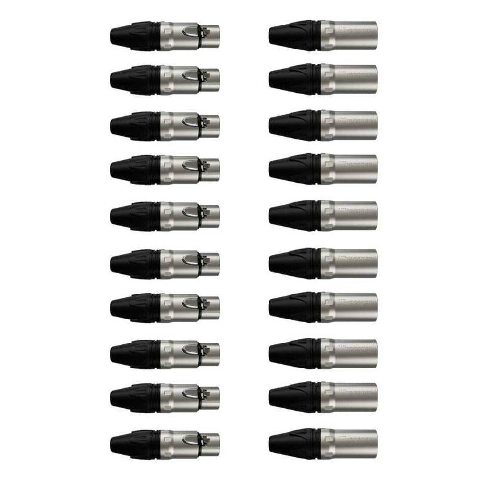 Kit Conectores Xlr 1003 1013 20un (10 Machos-10 Femeas) Wireconex - 1
