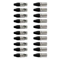 Kit Conectores Xlr 1003 1013 20un (10 Machos-10 Femeas) Wireconex - 1