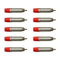 Kit Conector Plug Rca Macho Wc 1212 Rd (10un) Wireconex - Pç - 10 - 1