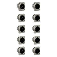 Conector Xlr Macho Wc 1033 Mp Bk Ni 3p Painel Wireconex 10 Unidades