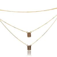 Escapulário Com Mini Medalhas Folheado Em Ouro 18K - 1