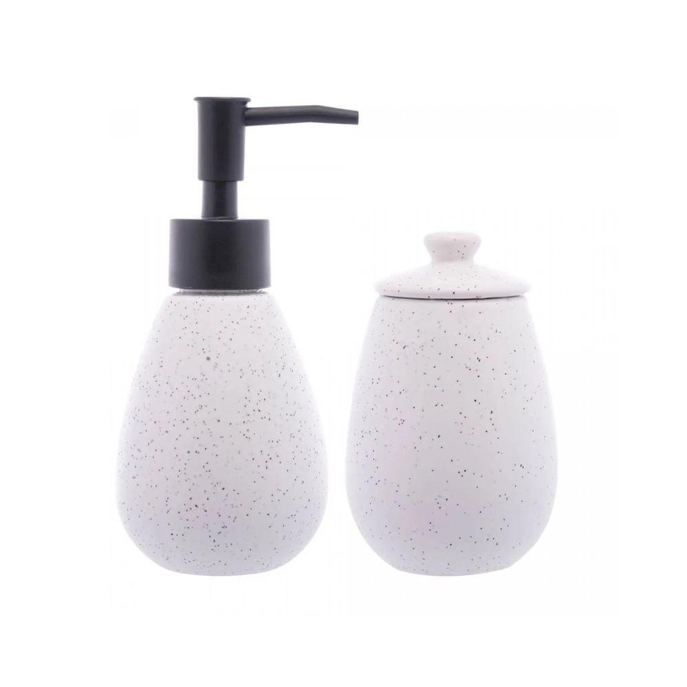 Conjunto Para Banheiro Em Cerâmica Granilite Com 2 Peças Wolff Branco - 1