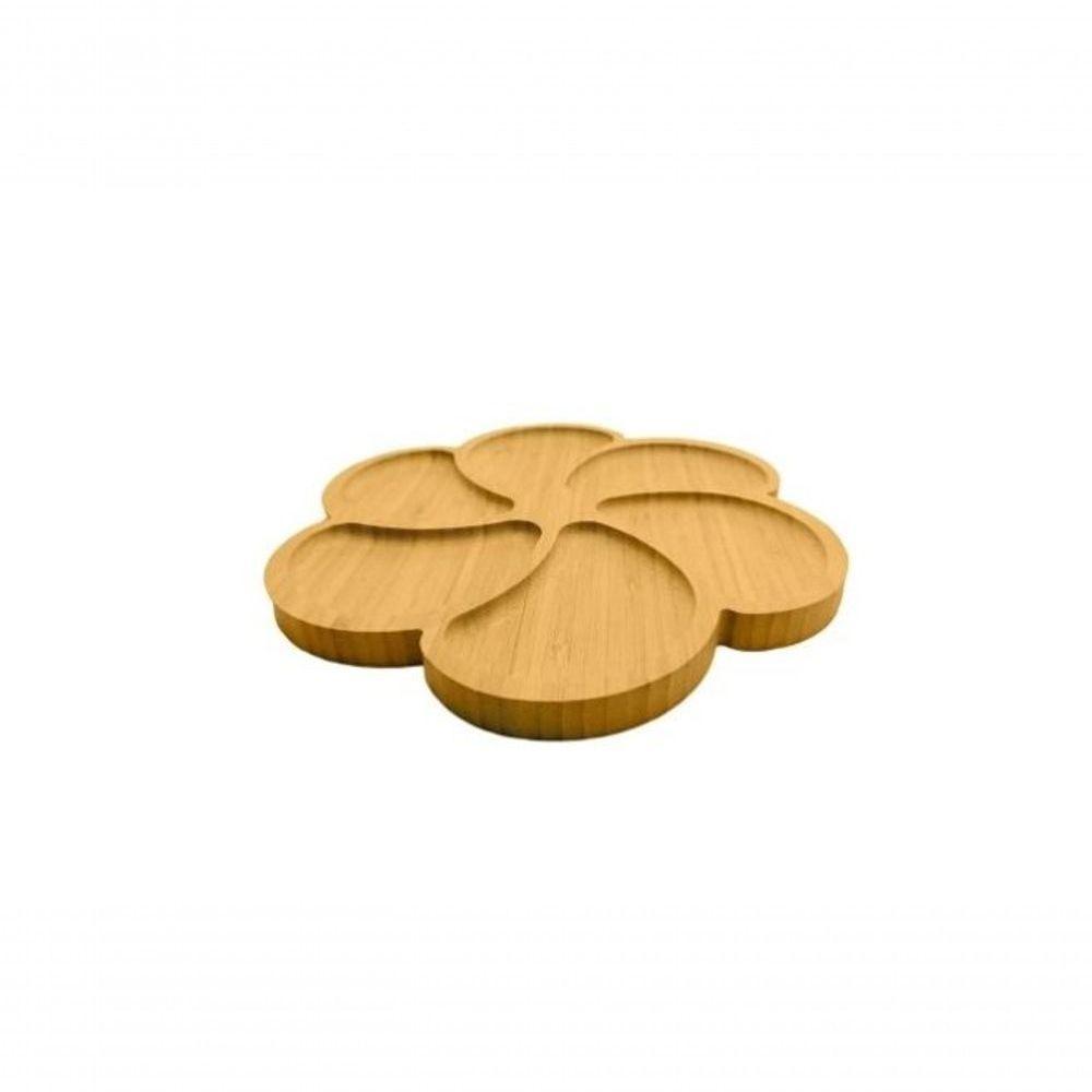 Petisqueira Em Bambu Com 6 Divisórias Cx118 - Casita - 2