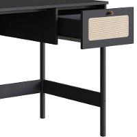 Escrivaninha 2 Gavetas Palhinha 27931 Linha Oslo Nero Artesano Nero - 5