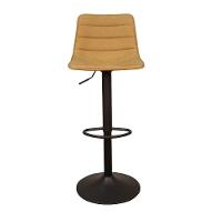 Kit 4 Banquetas Decorativas Travis Pu Com Regulagem De Altura Base Disco C/apoio Para Os Pés Caramelo/preto G56 - Gran Belo - 8