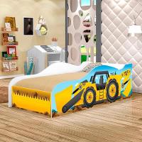 Cama Carro Solteiro Trator Amarelo Quarto Menino - 2