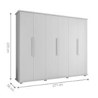 Guarda-roupa Com 4 Gavetas Bolzano Branco - 2