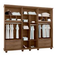 Guarda-roupa Com 4 Gavetas Bolzano Freijó Off White - 2