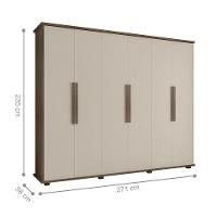 Guarda-roupa Com 4 Gavetas Bolzano Freijó Off White - 3