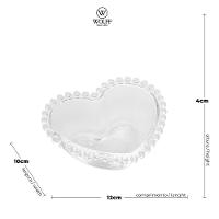 Conjunto Com 04 Bowls Cristal Coracão Pearl 28375 - Wolff