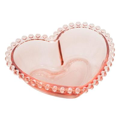 Conjunto Com 4 Bowls Cristal Coração Pearl Rosa 28455 - Wolff