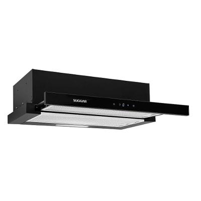 Depurador de Ar Embutir Suggar DE61THPT 60cm 3 Velocidades Aço Inox Preto 110V