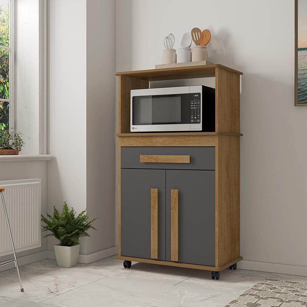 Multiuso Com 1 Gaveta Osaka Cinamomo Grafite - 1