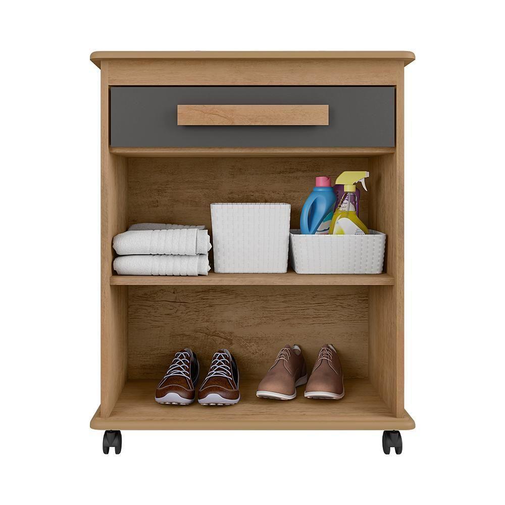 Multiuso Com 1 Gaveta Sunderland Cinamomo Grafite - 5