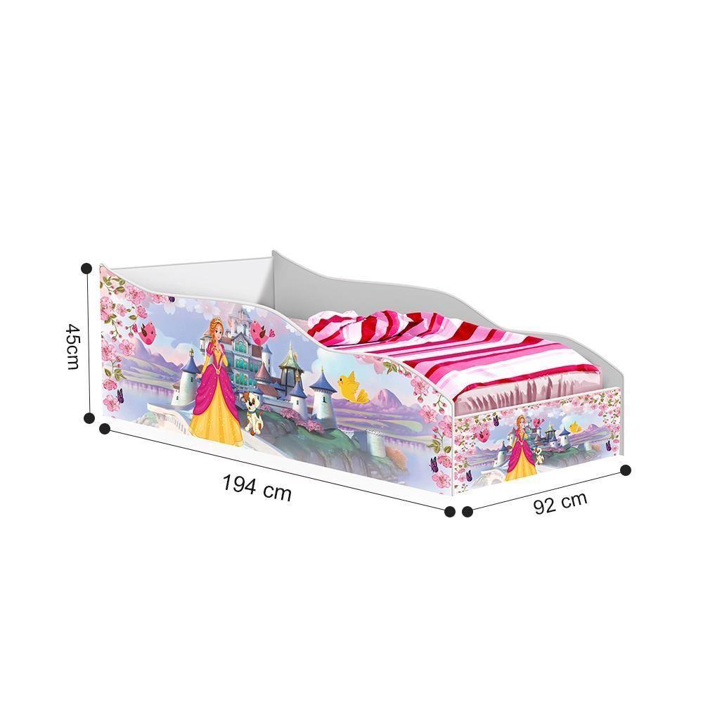 Cama Solteiro Carro Castelo Cachorrinho Com Colchão - 3