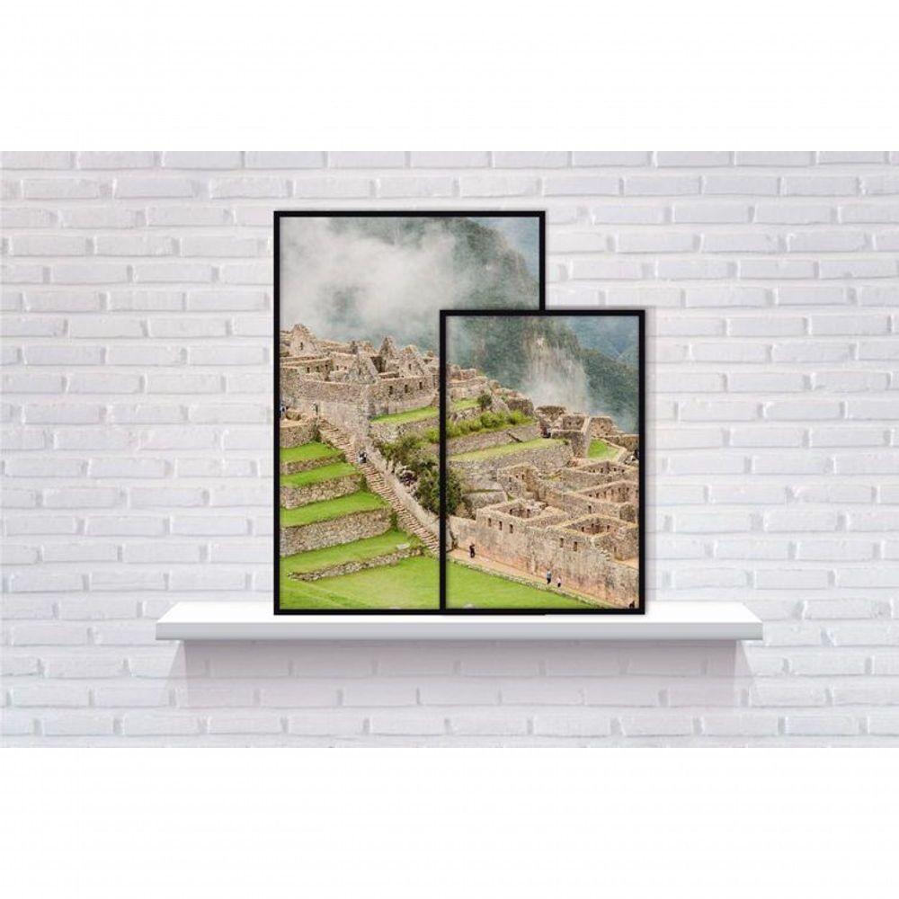 Conjunto Quadros Decorativos De Prateleira 2 Peças Titulos Moldura Preta - 1