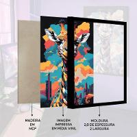 Quadro Decorativo Girafa Cores Moldura Cx Alta 40x60 Titulos Moldura Preta - 5