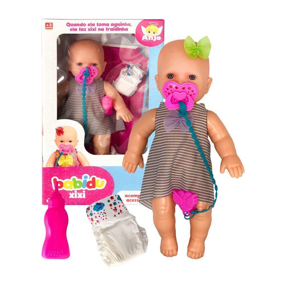 Boneca Babidu Faz Xixi Fralda Quando Bebe água E Acessórios - 1